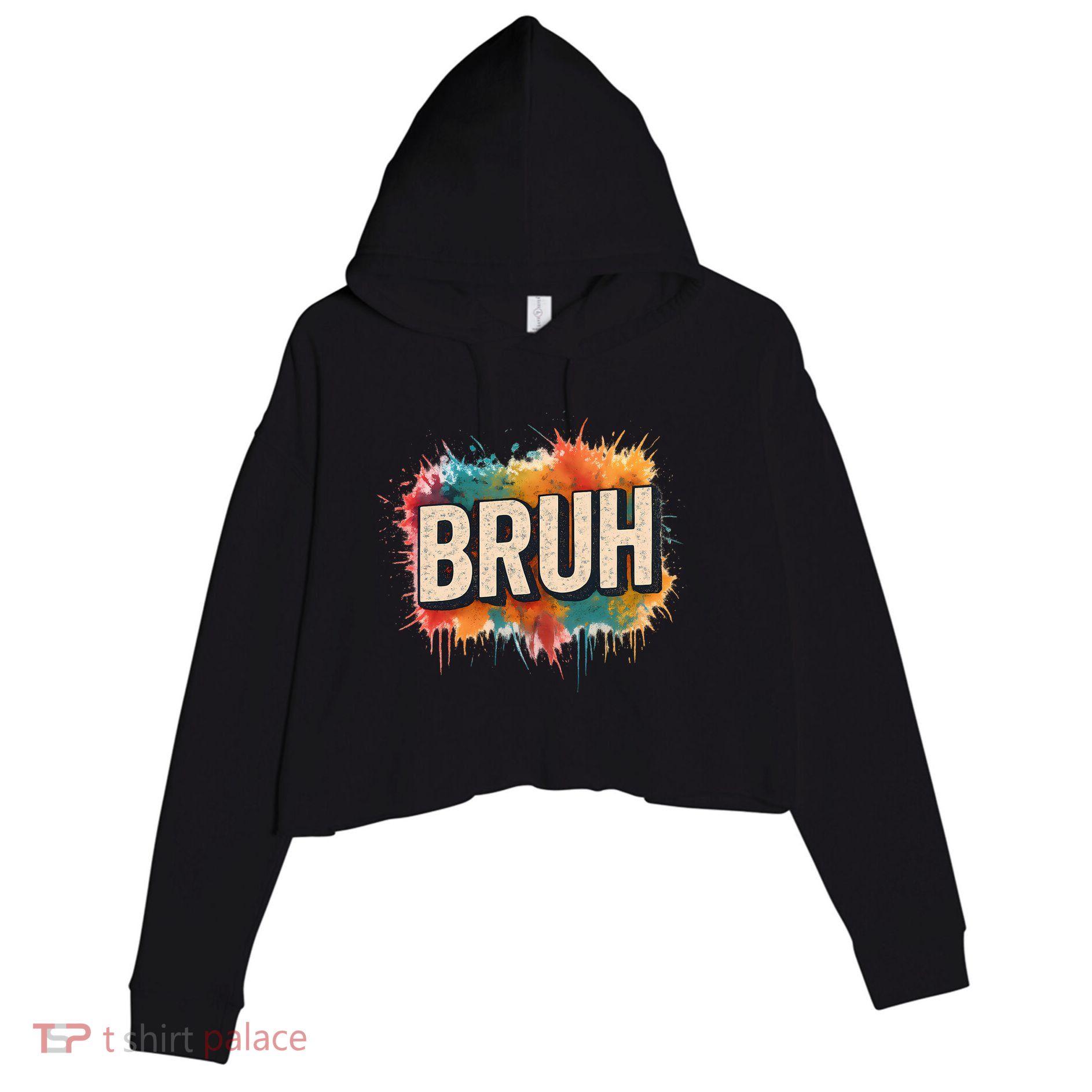 Bruh Crop Fleece Hoodie