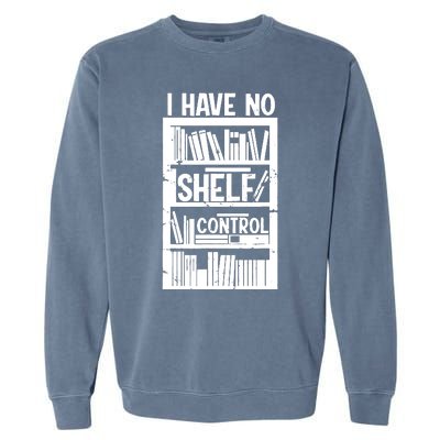 Bookshelf Bookworm Reading Garment-Dyed Sweatshirt