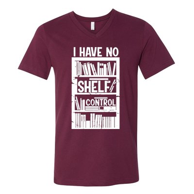 Bookshelf Bookworm Reading V-Neck T-Shirt