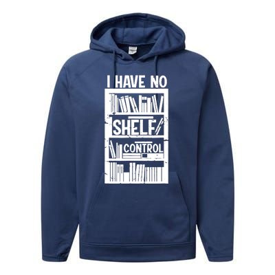 Bookshelf Bookworm Reading Performance Fleece Hoodie