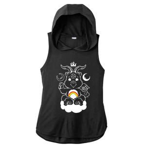 BAPHOBEAR Bear Rainbow Weed Cannabis Ladies PosiCharge Tri-Blend Wicking Draft Hoodie Tank