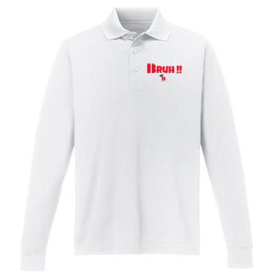 Bruh! Performance Long Sleeve Polo