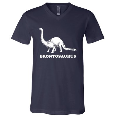 Brontosaurus V-Neck T-Shirt