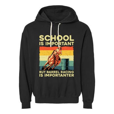 Best Barrel Racing Art For Women Barrel Racer Garment-Dyed Fleece Hoodie