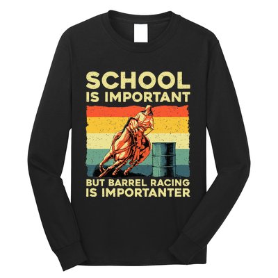 Best Barrel Racing Art For Women Barrel Racer Long Sleeve Shirt