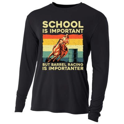 Best Barrel Racing Art For Women Barrel Racer Cooling Performance Long Sleeve Crew