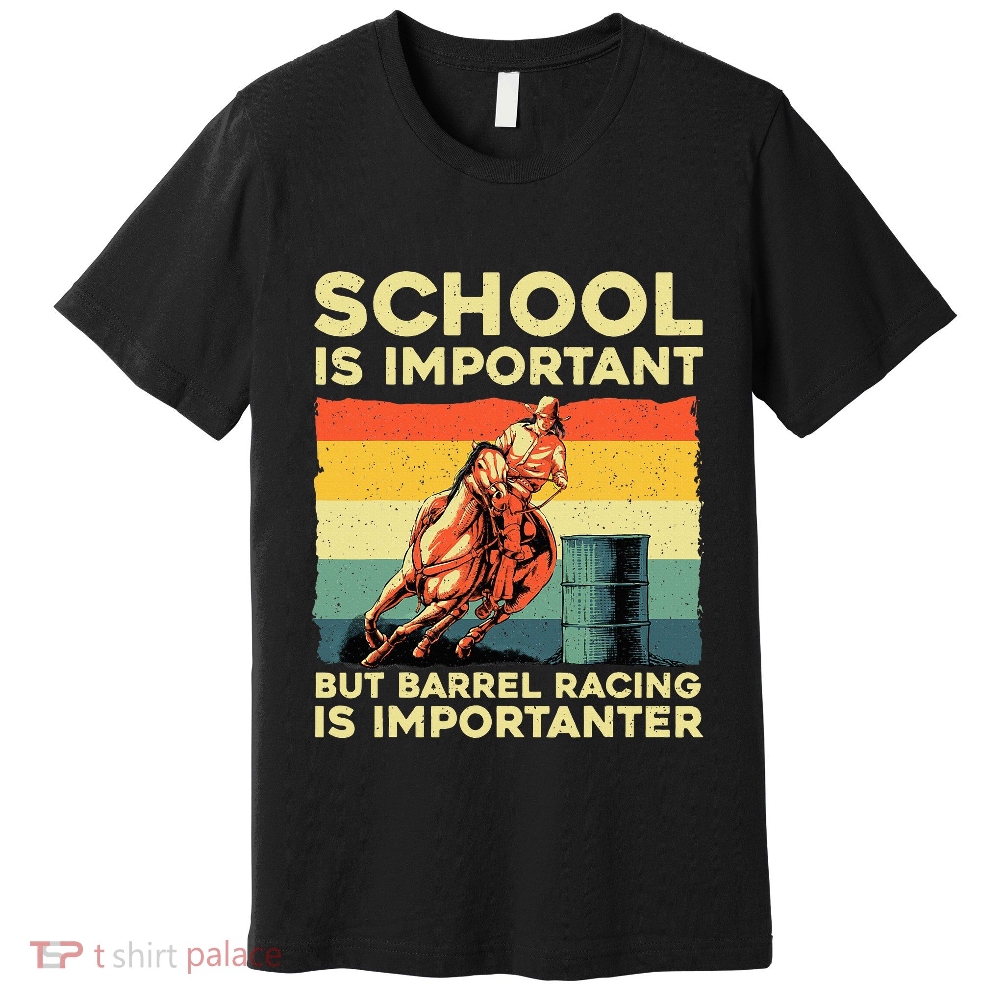Best Barrel Racing Art For Women Barrel Racer Premium T-Shirt