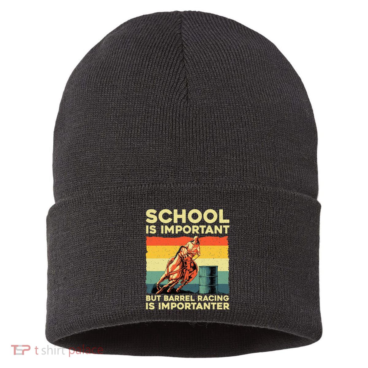 Best Barrel Racing Art For Women Barrel Racer Sustainable Knit Beanie