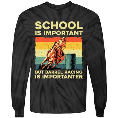 Best Barrel Racing Art For Women Barrel Racer Tie-Dye Long Sleeve Shirt