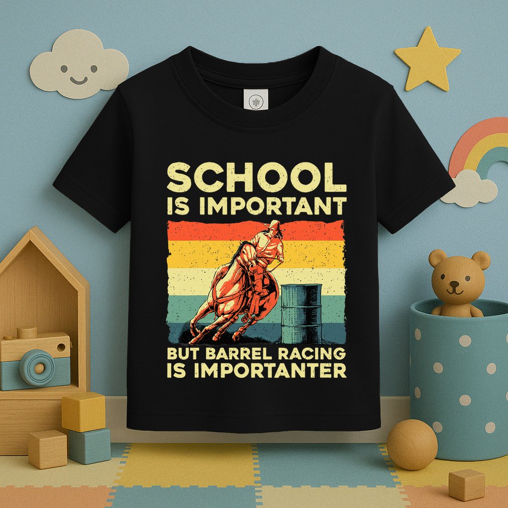 Best Barrel Racing Art For Women Barrel Racer Toddler T-Shirt