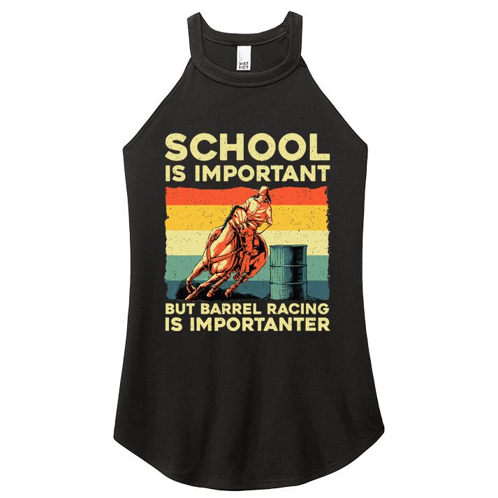Best Barrel Racing Art For Women Barrel Racer Women's Perfect Tri Rocker Tank