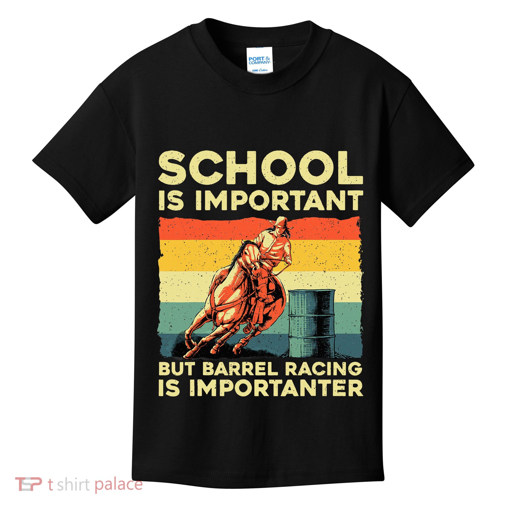 Best Barrel Racing Art For Women Barrel Racer Kids T-Shirt