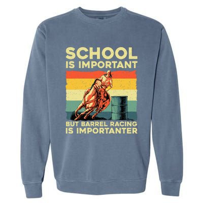 Best Barrel Racing Art For Women Barrel Racer Garment-Dyed Sweatshirt