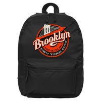 Brooklyn Bridge Retro New York Logo 16 in Basic Backpack
