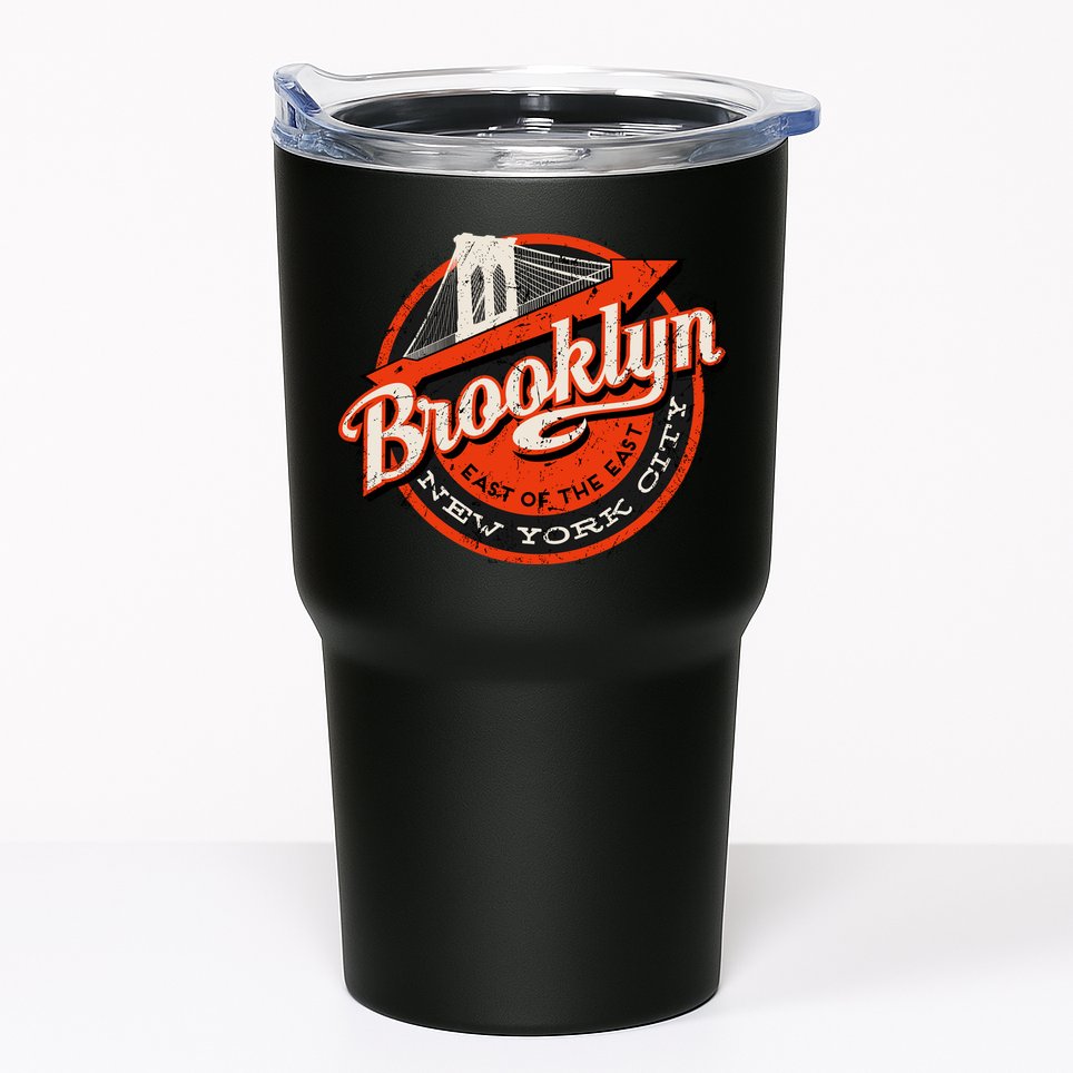 Brooklyn Bridge Retro New York Logo Tumbler