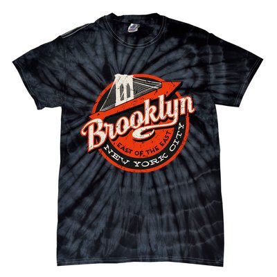 Brooklyn Bridge Retro New York Logo Tie-Dye T-Shirt