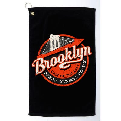 Brooklyn Bridge Retro New York Logo Golf Towel