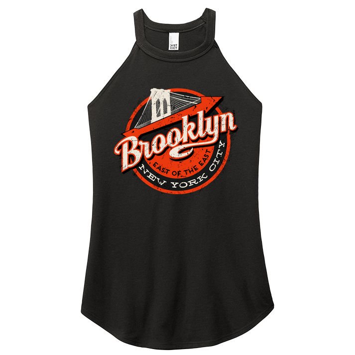 Brooklyn Bridge Retro New York Logo Women's Perfect Tri Rocker Tank
