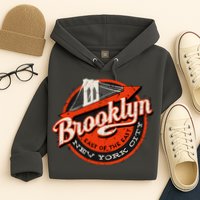 Brooklyn Bridge Retro New York Logo Hoodie