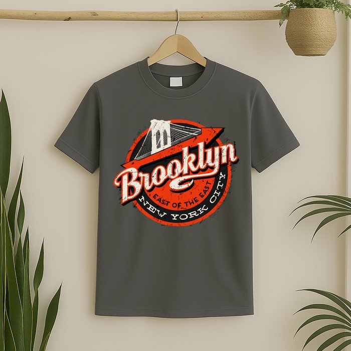 Brooklyn Bridge Retro New York Logo T-Shirt