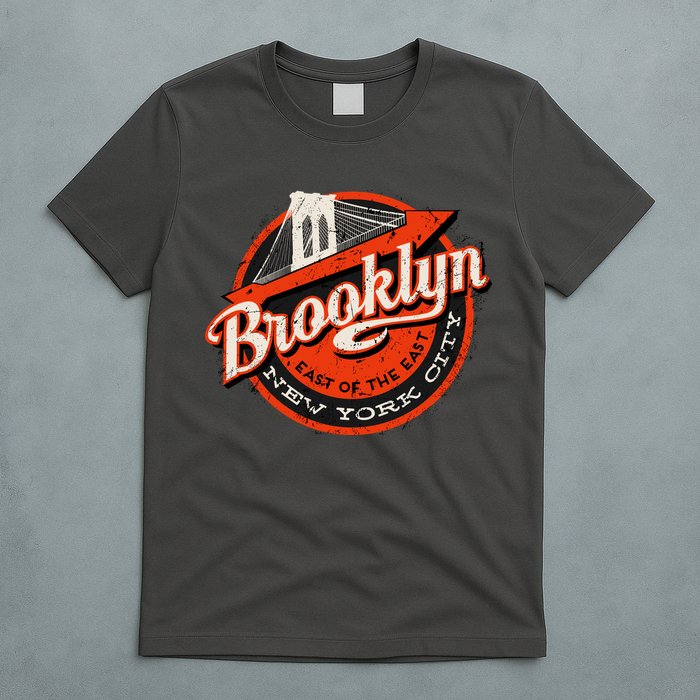 Brooklyn Bridge Retro New York Logo T-Shirt