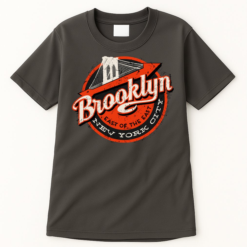 Brooklyn Bridge Retro New York Logo Tall T-Shirt