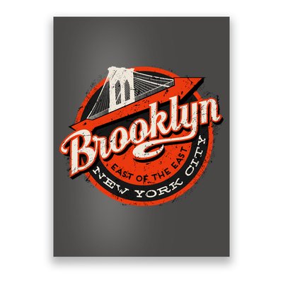 Brooklyn Bridge Retro New York Logo Poster