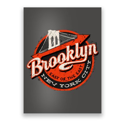 Brooklyn Bridge Retro New York Logo Poster