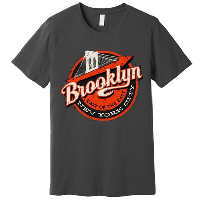 Brooklyn Bridge Retro New York Logo Premium T-Shirt