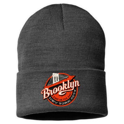 Brooklyn Bridge Retro New York Logo Sustainable Knit Beanie