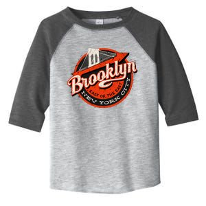 Brooklyn Bridge Retro New York Logo Toddler Fine Jersey T-Shirt