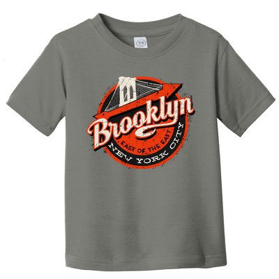 Brooklyn Bridge Retro New York Logo Toddler T-Shirt