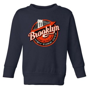 Brooklyn Bridge Retro New York Logo Toddler Sweatshirt