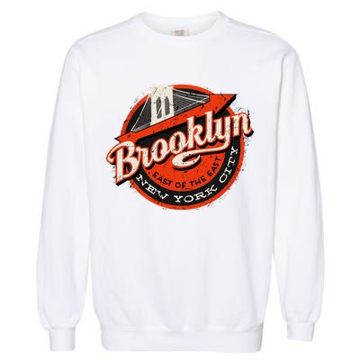 Brooklyn Bridge Retro New York Logo Garment-Dyed Sweatshirt