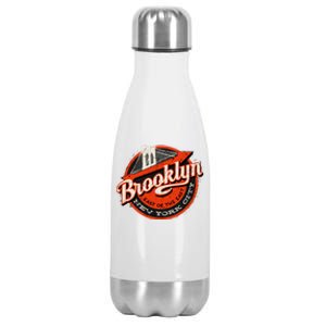 Brooklyn Bridge Retro New York Logo Stainless Steel Insulated Water Bottle