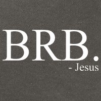 BRB Be Right Back Jesus Cotton Canvas Backpack