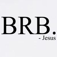 BRB Be Right Back Jesus Cool Comfort Performance Bucket Hat