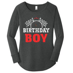 Birthday Boy Race Car Racing Car Driver Birthday Crew Women's Perfect Tri Tunic Long Sleeve Shirt