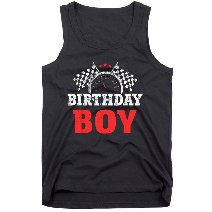 Birthday Boy Race Car Racing Car Driver Birthday Crew Tank Top