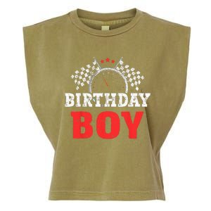 Birthday Boy Race Car Racing Car Driver Birthday Crew Garment-Dyed Women's Muscle Tee