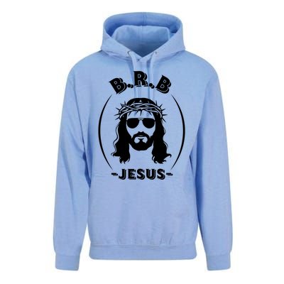 Brb Be Right Back Jesus Unisex Surf Hoodie