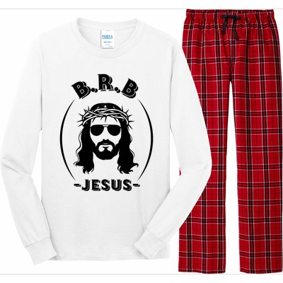 Brb Be Right Back Jesus Long Sleeve Pajama Set