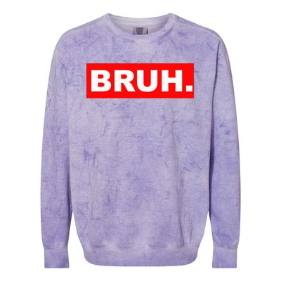 Bruh Colorblast Crewneck Sweatshirt