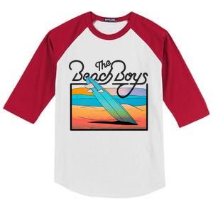 Beach Beach Sunset Kids Colorblock Raglan Jersey