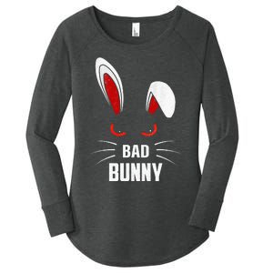 Bad Bunny Scary Rabbit Cool Animal Lover Women's Perfect Tri Tunic Long Sleeve Shirt