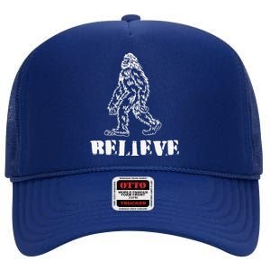 Bigfoot Believe Sasquatch Costume Halloween High Crown Mesh Back Trucker Hat