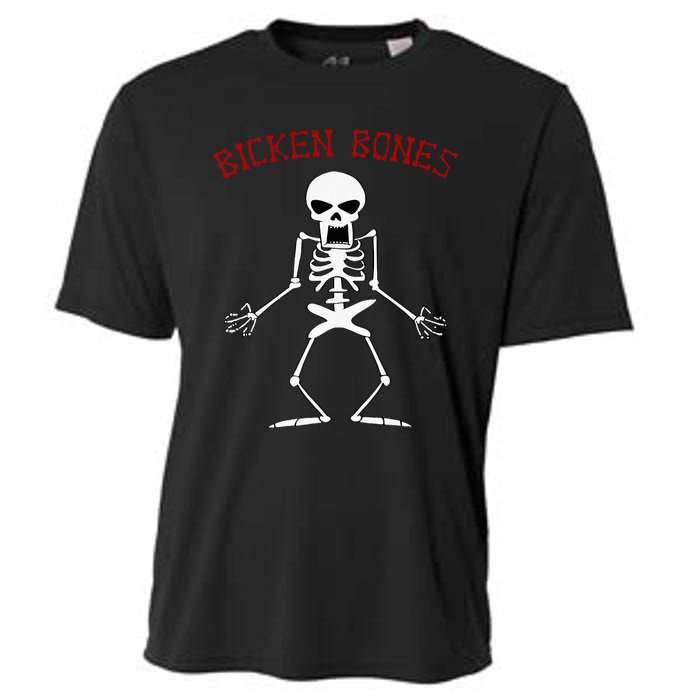 Bicken Bones Skeleton Halloween Funny Bones Love Cooling Performance Crew T-Shirt