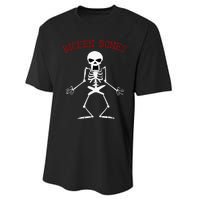 Bicken Bones Skeleton Halloween Funny Bones Love Performance Sprint T-Shirt