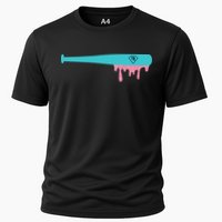 Baseball Bat Sprinkle Drip Cooling Performance Crew T-Shirt