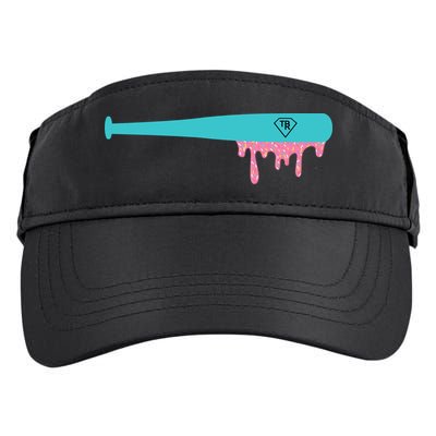 Baseball Bat Sprinkle Drip Adult Drive Performance Visor